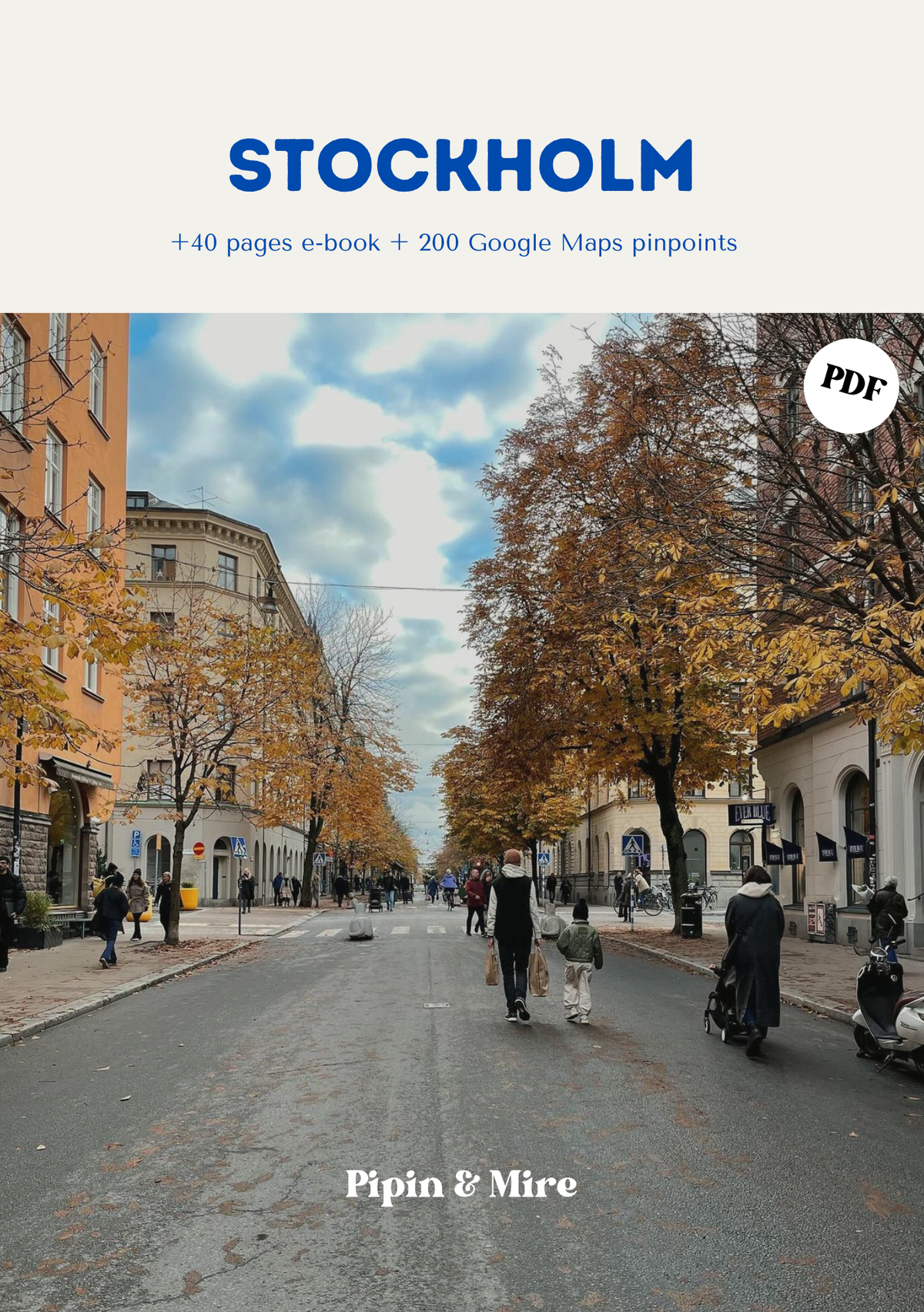 Portada de la guía de viaje de Estocolmo de Pipin & Mire