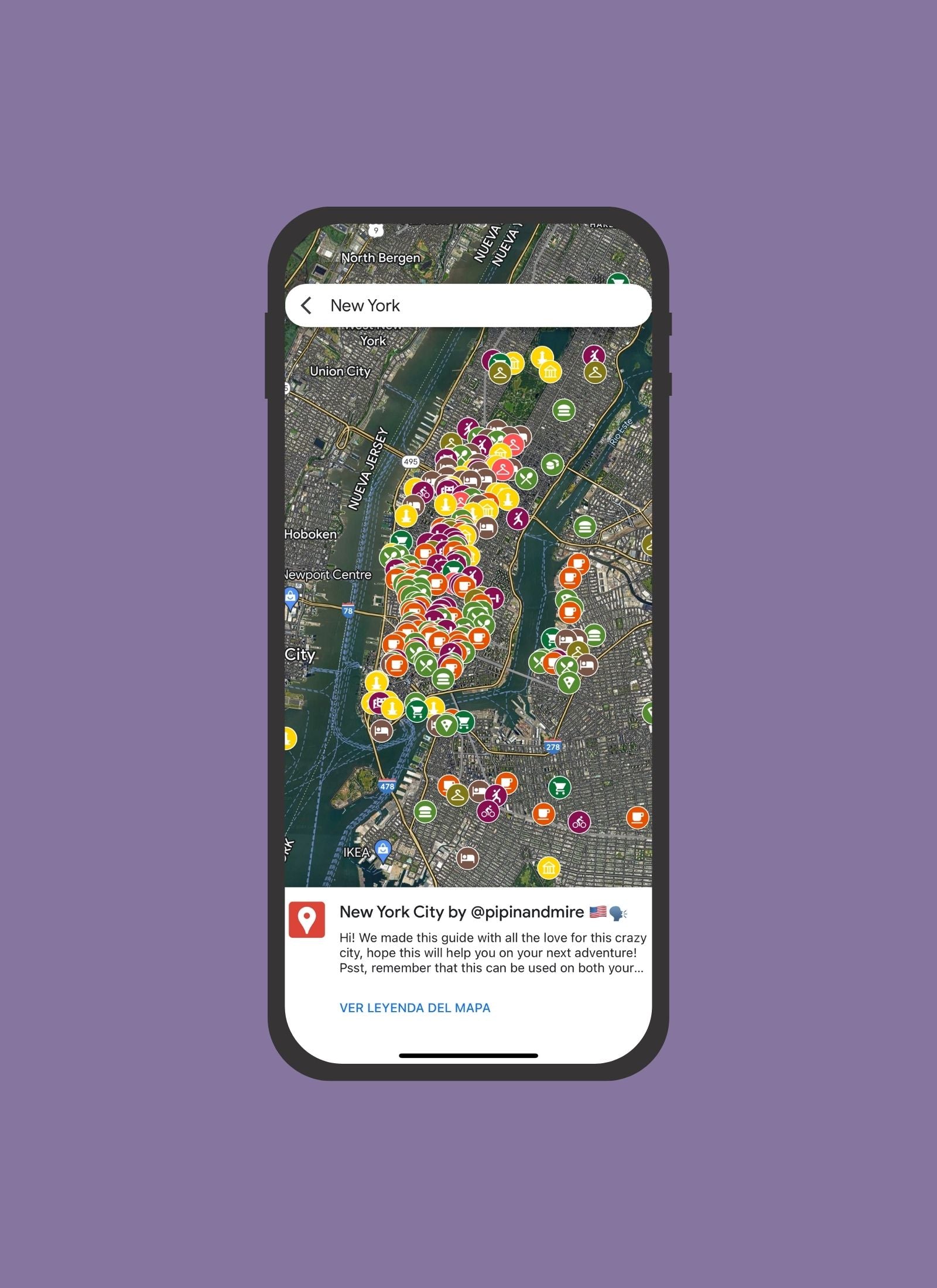 Pi Pin Map Map of New York - Pipin & Mire – Pipin & Mire - Travel Guides