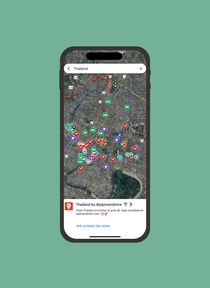 Mapa de Tailandia en Google Maps con los sitios que recomendamos